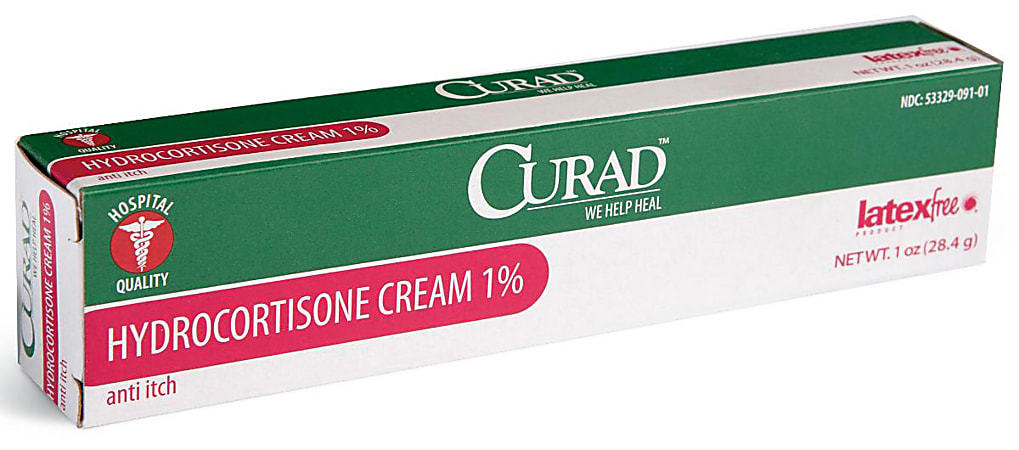 CURAD® Hydrocortisone Cream, 1 Oz Tubes, Pack Of 12