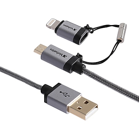 Verbatim Sync & Charge microUSB Cable with Lightning