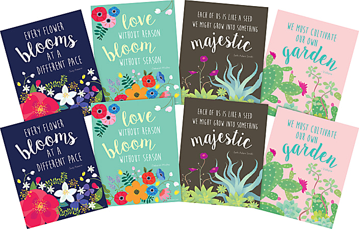 Barker Creek Art Prints, 8" x 10", Petals & Prickles, Set Of 8 Prints