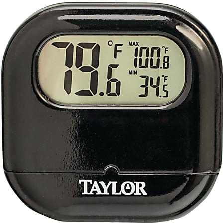 Taylor 1700 Digital Indoor/Outdoor Thermometer, Black