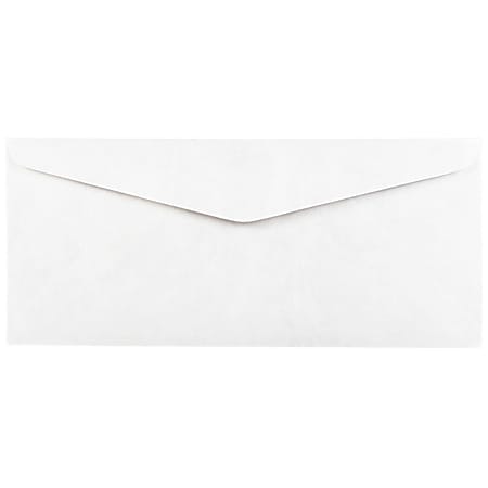 JAM Paper® Tyvek Business Envelopes, #10, Gummed Seal, White, Pack Of 25