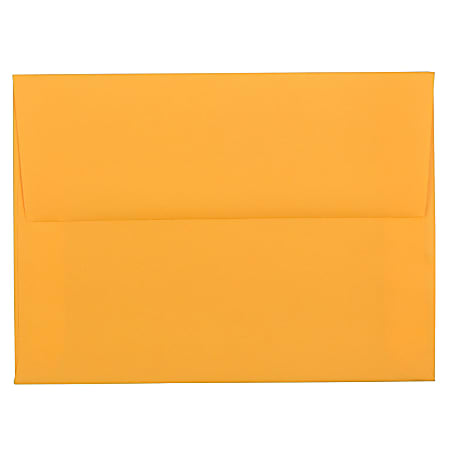 JAM Paper® Envelopes, A6, Gummed Seal, Ultra Orange, Pack Of 25