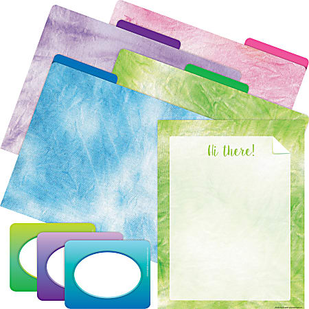 Barker Creek Get Organized File Folder Set, 1/3-Cut Tab, Letter Size, Lime Ombré, Set Of 107 Pieces