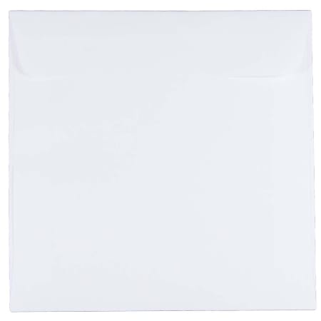 JAM Paper® Square Invitation Envelopes, 6 1/2" x 6 1/2", Gummed Seal, White, Pack Of 25