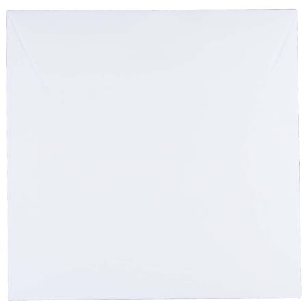 JAM Paper® Square Invitation Envelopes, 7 1/2" x 7 1/2", Gummed Seal, White, Pack Of 25