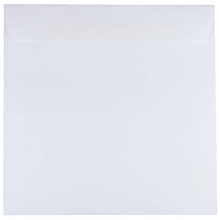 JAM Paper® Square Invitation Envelopes, 8 1/2" x 8 1/2", Gummed Seal, White, Pack Of 25