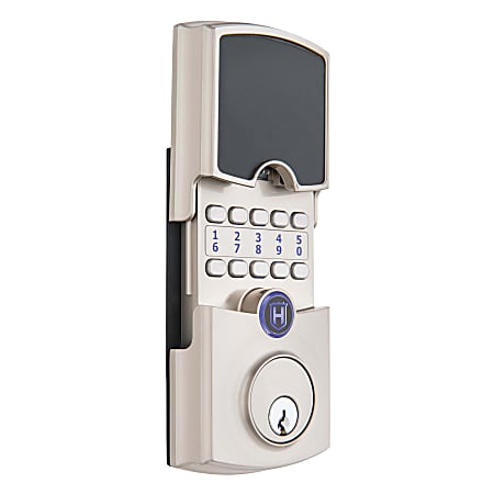 Array By Hampton Barrington 1.5 Smart Wi-Fi Connected Door Lock, 11”H x 8-1/2”W x 4-1/8”D, Satin Nickel