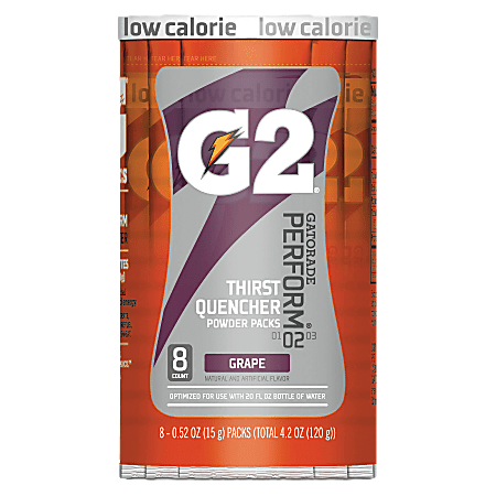 Gatorade Powder Drink Mix, Grape, 0.4 Oz, Tube Of 8