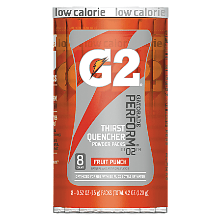 Gatorade Powder Drink Mix, Fruit Punch, 0.4 Oz, Tube Of 8
