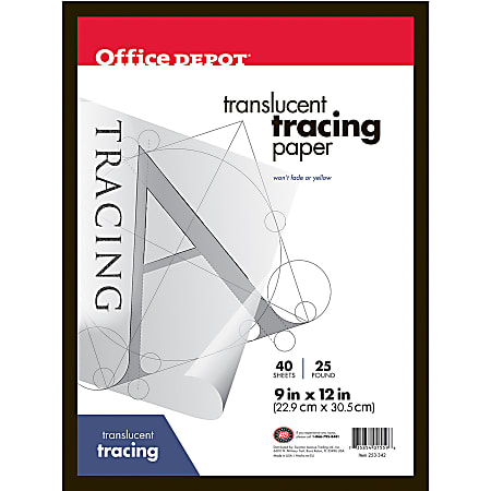 Office Depot Brand Tracing Pad 9 x 12 40 Sheets Office Depot