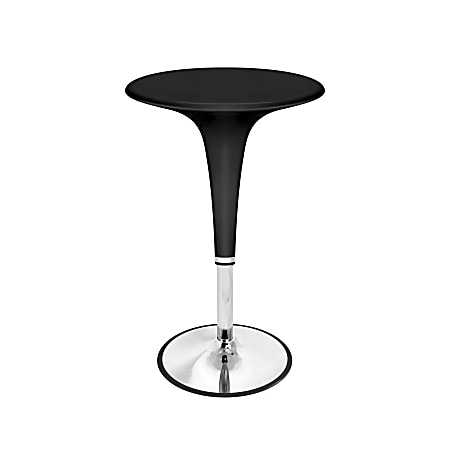 LumiSource Gelato Bar Table, Silver/Black