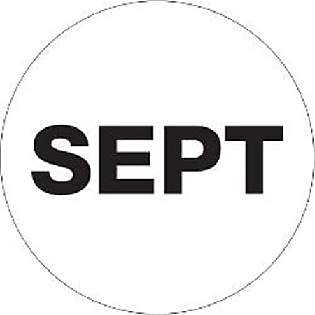 Tape Logic® White - "SEPT" Months of the Year Labels 2", DL6745, Roll of 500