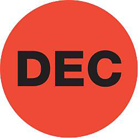 Tape Logic® Red - "DEC" Months of the