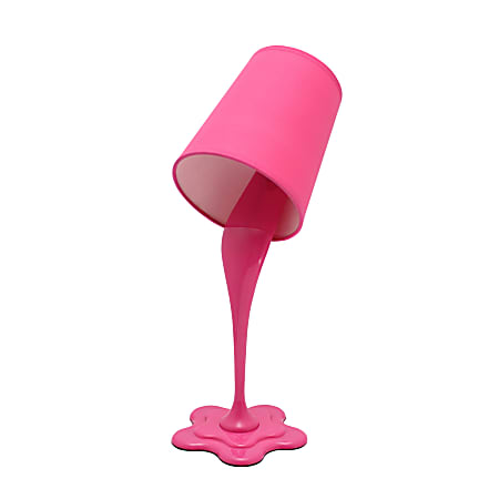 LumiSource Woopsy Lamp, 15 1/2"H, Hot Pink