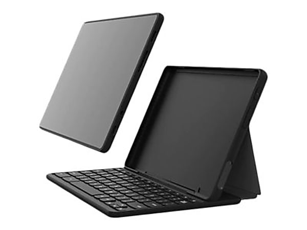 Lenovo - Keyboard and folio case - POGO pin - QWERTY - US - black keyboard, black case - for 10e Chromebook Tablet 82AM, 82AQ; ThinkCentre M75t Gen 2 11W5