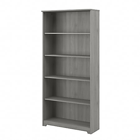 Bush Business Furniture Cabot 67"H 5-Shelf Bookcase, Modern Gray, Standard Delivery