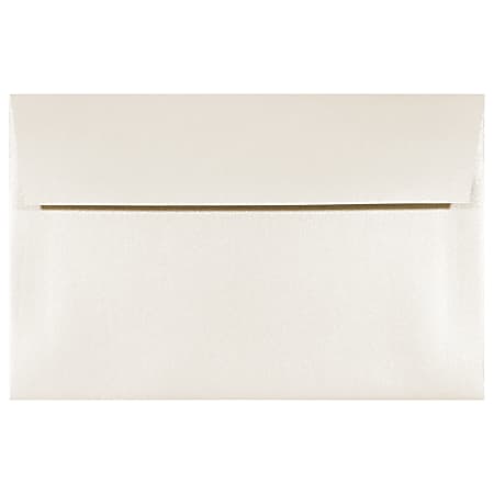 JAM Paper® Booklet Invitation Envelopes, A9, Gummed Seal, Stardream Metallic Opal, Pack Of 25