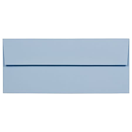 JAM PAPER #10 Business Premium Envelopes, 4 1/8" x 9 1/2", Pastel Baby Blue, Pack Of 25