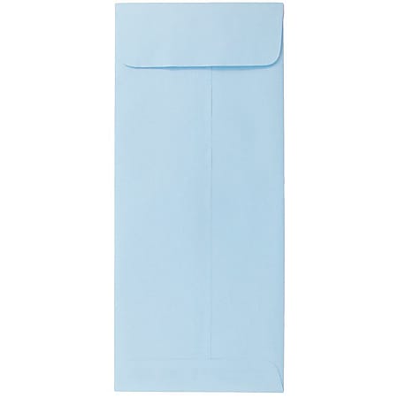 JAM Paper® #10 Policy Envelopes, Gummed Seal, Light Baby Blue, Pack Of 25
