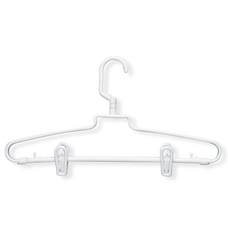Honey-Can-Do 72-Pack Hotel Style Hangers with Clips and Pegs, 15 3/4"H x 1/2"W x 9"D, White