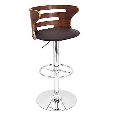 LumiSource Cosi Bar Stool, Walnut/Brown