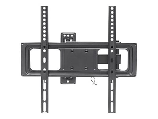 Manhattan Universal Basic LCD Full-Motion Wall Mount - Holds One 32" to 55" Flat-Panel or Curved TV up to 77 lbs.; Adjustment Options to Tilt, Swivel and Level; Black