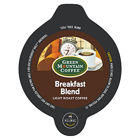 Green Mountain Coffee® Breakfast Blend Bolt Packs, 2.7 Oz, Box Of 18