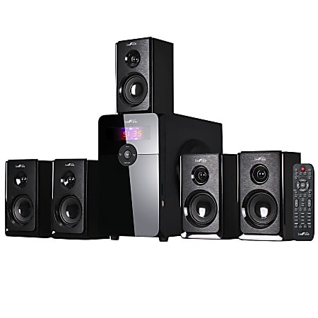 BeFree Sound BFS-450 5.1-Channel Bluetooth® Surround Sound Speaker System, 19"H x 22"W x 12-1/2"D, Black, 99595499M