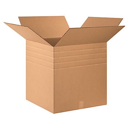Office Depot® Brand Multi-Depth Corrugated Boxes, 24" x 24" x 24", Kraft, Bundle of 10
