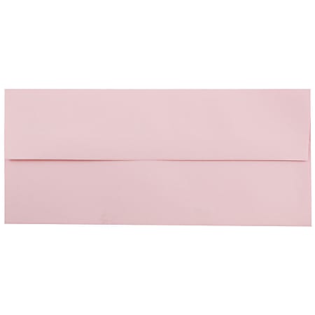 JAM PAPER #10 Business Premium Envelopes, 4 1/8 x 9 1/2, Baby Pink Pastel, 25/Pack
