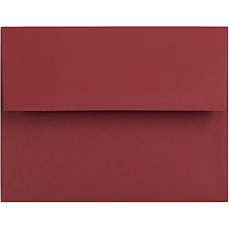 JAM Paper® Booklet Invitation Envelopes, A2, Gummed Seal, Dark Red, Pack Of 25