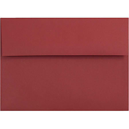 JAM Paper® Booklet Invitation Envelopes, A6, Gummed Seal, Dark Red, Pack Of 25