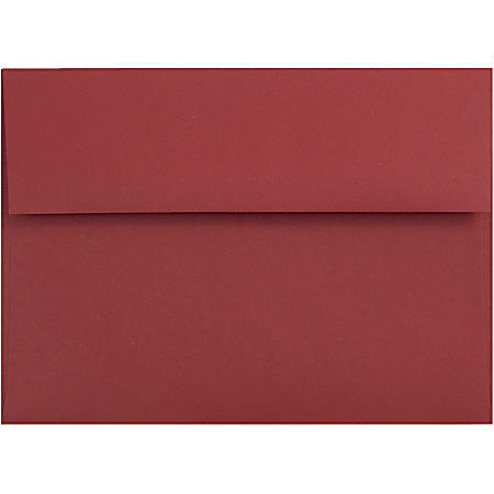 JAM Paper® Booklet Invitation Envelopes, A6, Gummed Seal, Dark Red, Pack Of 25