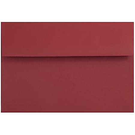 JAM Paper® Booklet Invitation Envelopes, A8, Gummed Seal, Dark Red, Pack Of 25