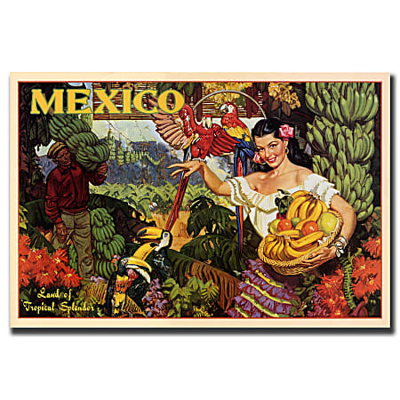 Trademark Global Mexico Gallery-Wrapped Canvas Print By Anonymous, 24"H x 32"W