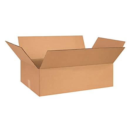 Partners Brand Flat Corrugated Boxes, 26" x 15" x 5", Kraft, Bundle of 20