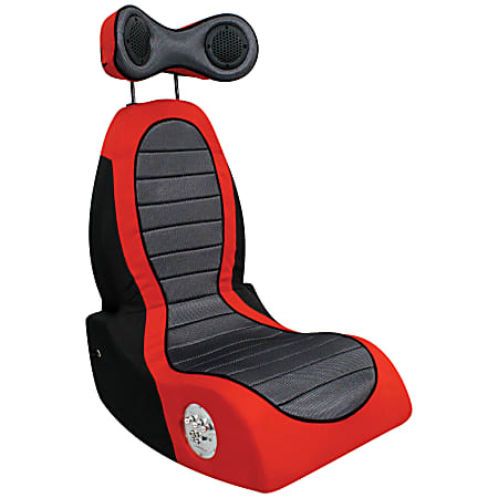 LumiSource Boom Chair Pulse 36 H x 18 W x 27 D BlackRed Office Depot