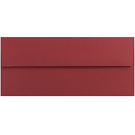 JAM PAPER #10 Business Premium Envelopes, 4 1/8" x 9 1/2", Dark Red, Pack Of 25