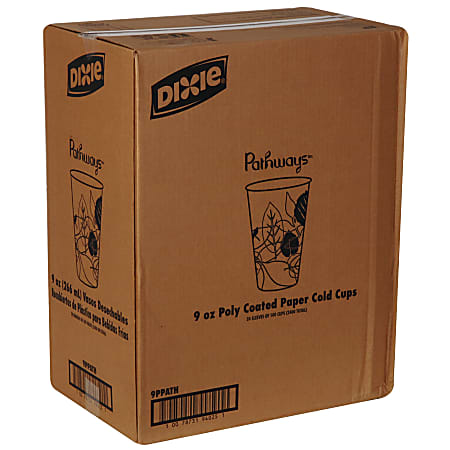 Dixie Paper Cold Cups 9 Oz Pathways Sleeve Of 100 Cups Office Depot