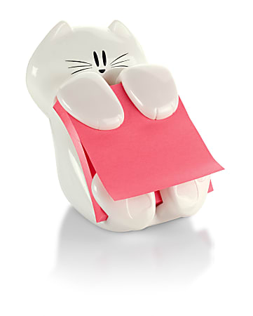Post-it® Notes Dispenser, 3 in x 3 in, 1 Dispenser, 1 Pad, 45 Sheets/Pad, Clean Removal, Pink