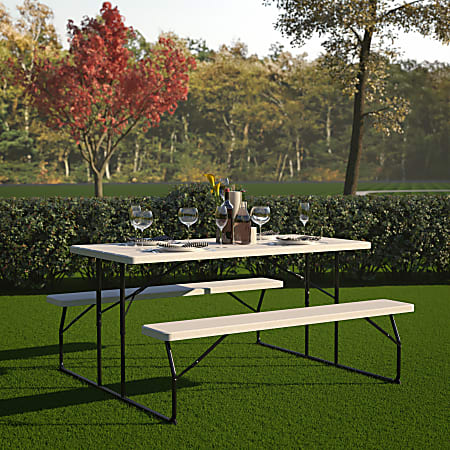 Folding plastic picnic bench shop