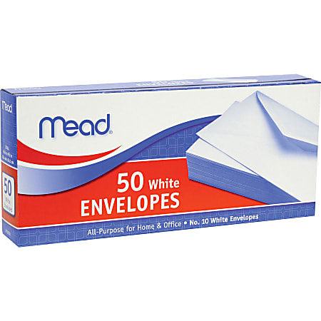 Mead Plain White Envelopes - Business - #10 - 4 1/8 Mead Plain White Envelopes - Business - #10 - 4 1/8