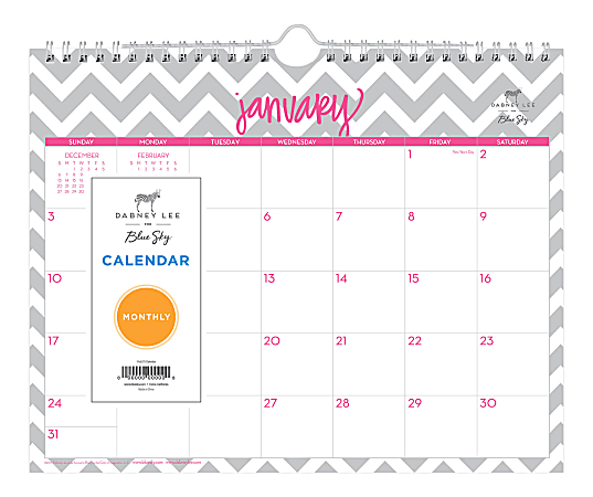 Blue Sky Dabney Lee Monthly Wall Calendar 11 x 8 34 Ollie January to  December 2021 102141 - Office Depot