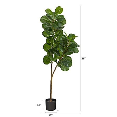 Nearly Natural Fiddle Leaf Fig 66 H Artificial Tree With Planter 66 H x ...
