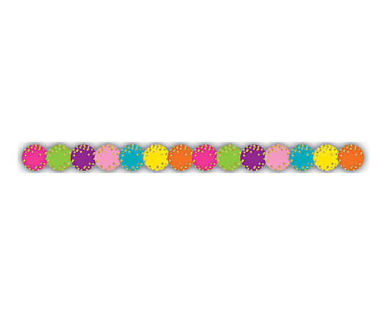 Teacher Created Resources Die-Cut Border Trim Strips, 2-3/4" x 35", Confetti Circles, Pack Of 12 Strips