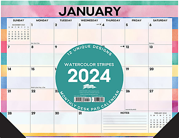 2024 Willow Creek Press Desk Pad Calendar, 22"