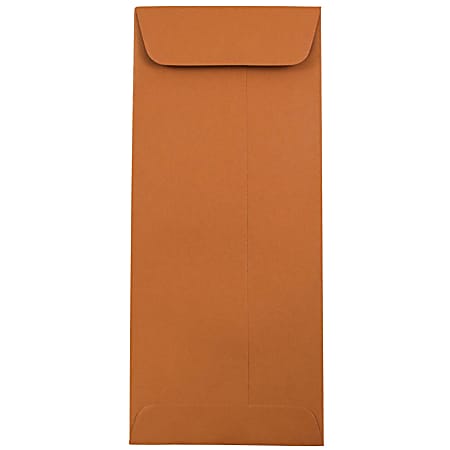 JAM Paper® #10 Policy Envelopes, Gummed Seal, Dark Orange, Pack Of 25