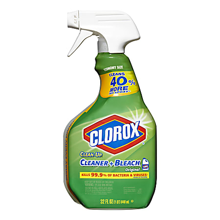Clorox Clean-Up Cleaner Plus Bleach - Spray - 32 fl oz (1 quart) - 1 Each - Clear