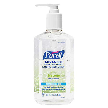 Purell® ADX Advanced Green Certified Gel Instant Hand Sanitizer, 354.9 mL