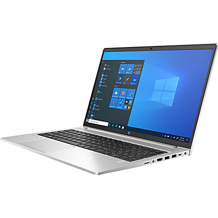 HP ProBook 455 G8 Notebook - Wolf Pro Security - AMD Ryzen 5 5600U / 2.3 GHz - Win 10 Pro- Radeon Graphics - 16 GB RAM - 256 GB SSD NVMe, HP Value - 15.6"-(Full HD) - Wi-Fi 5 - pike silver aluminum - with HP Wolf Pro Security Edition (1 year)